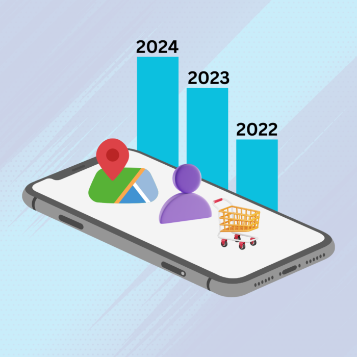 the phone shows the years 2022, 2023, and 2024.